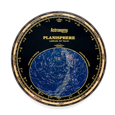 Astronomy 40degree North Planisphere