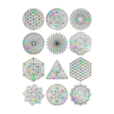 Sacred Geometry Rainbow Decals