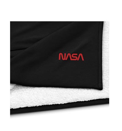 NASA Embroidered Premium sherpa blanket