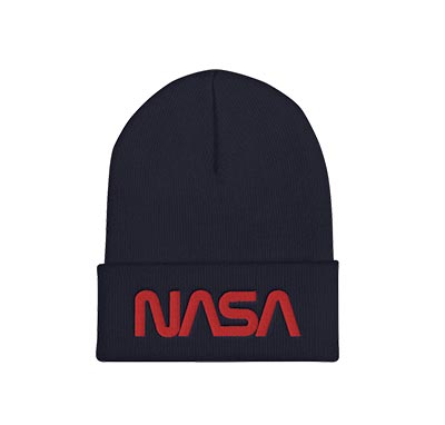 Cuffed Beanie with Embroidered NASA Logo