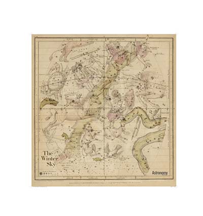 Antique Star Chart - The Winter Sky