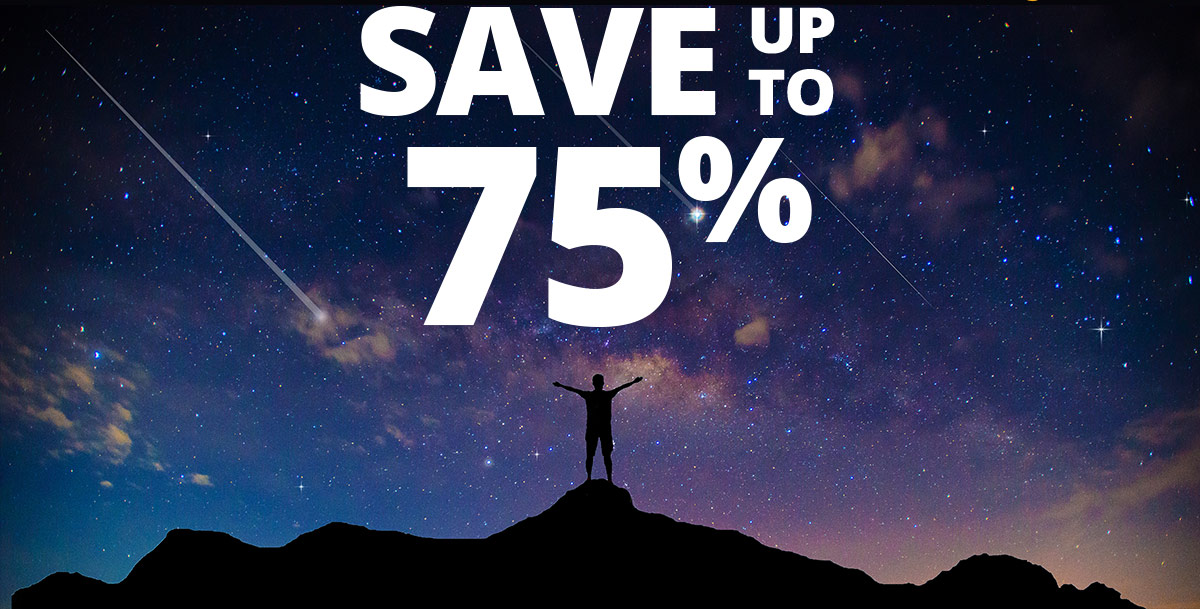 SAVE UP TO 75%