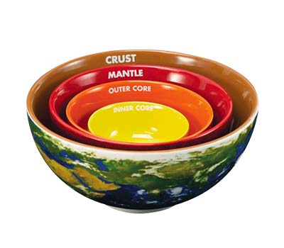 Earth Cross Section Nesting Bowls