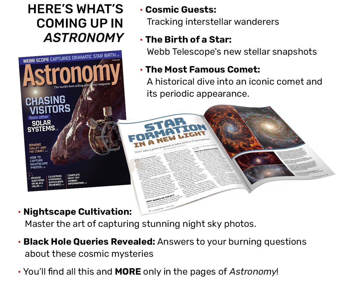 Here's what's coming up in Astronomy...