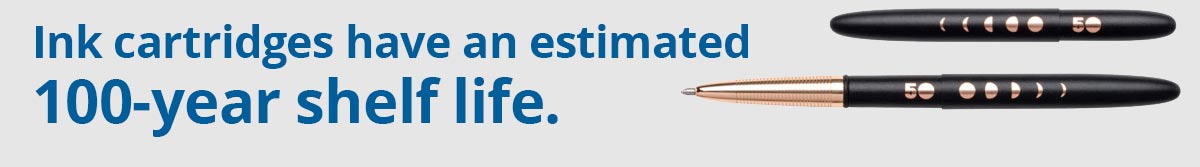 Ink cartridges have an estimated 100-year shelf life...