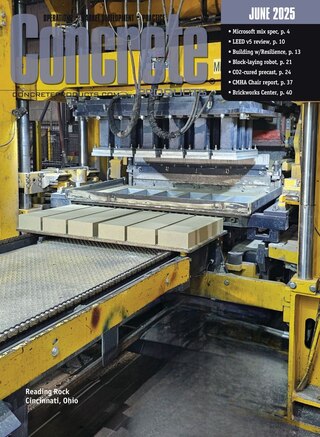 Cover of the current issue of Concrete Products